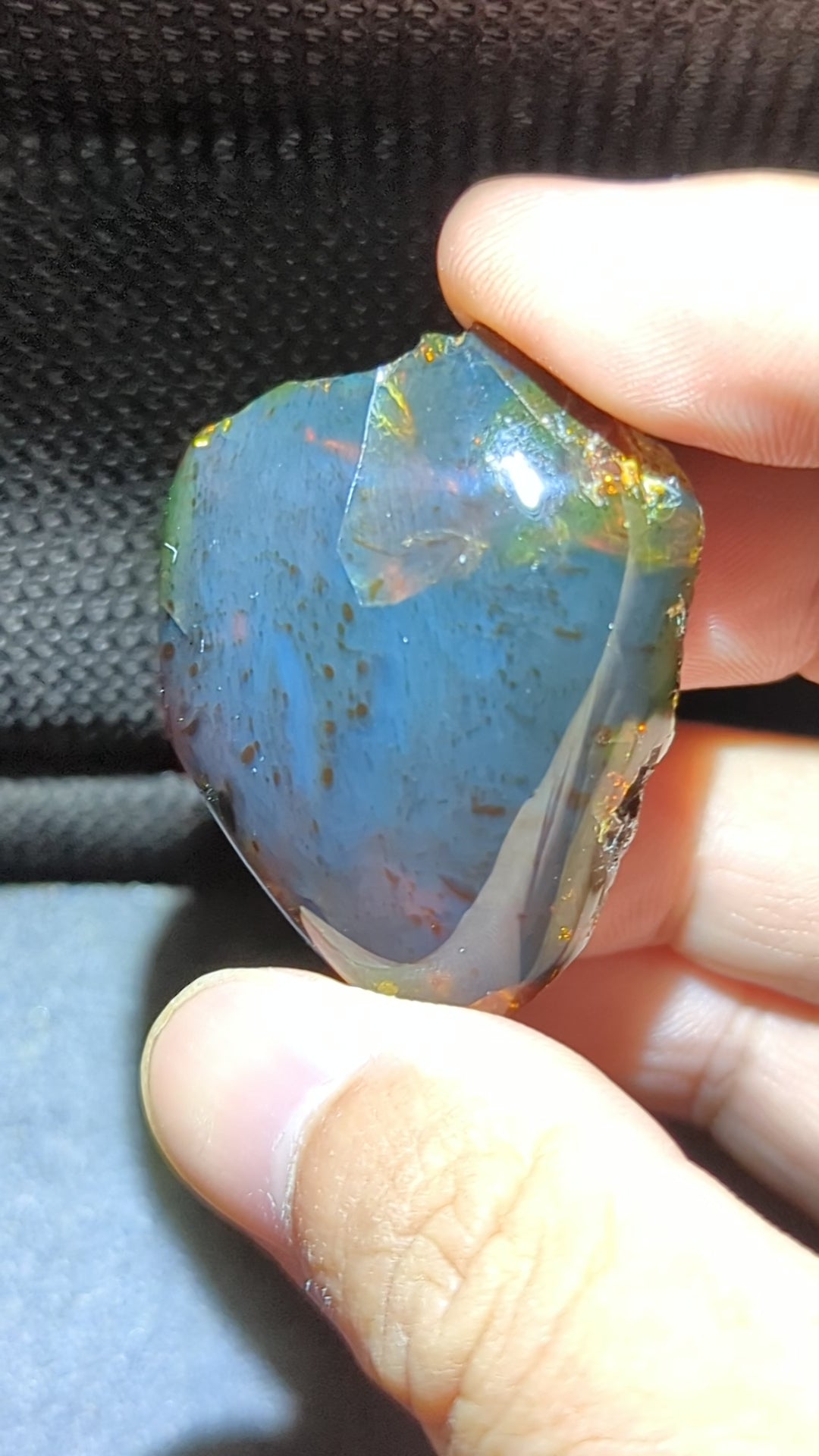 Rare Beautiful Genuine 11G Blue Amber – Natural Amber, Untreated