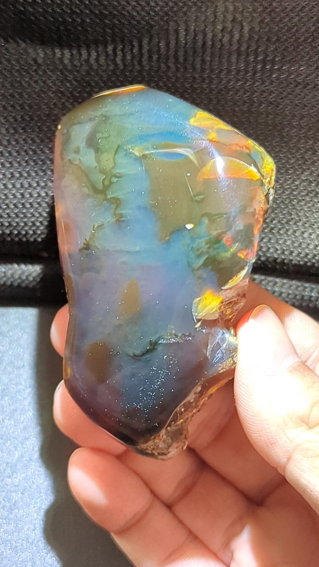 Rare Beautiful Genuine 51 G Blue Amber – Natural Amber, Untreated