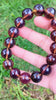Authentic Blue Amber Bracelet - 15 mm beads (16 beads) - Reddish Brown Type