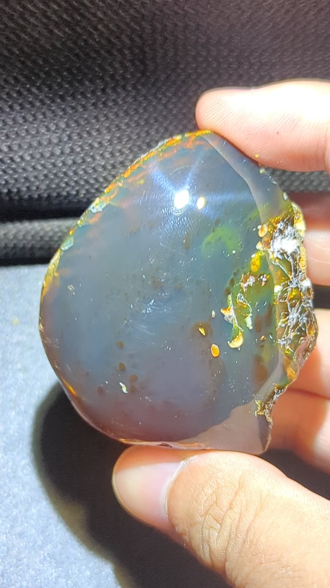 Rare Beautiful Genuine 37g Blue Amber – Natural Amber, Untreated