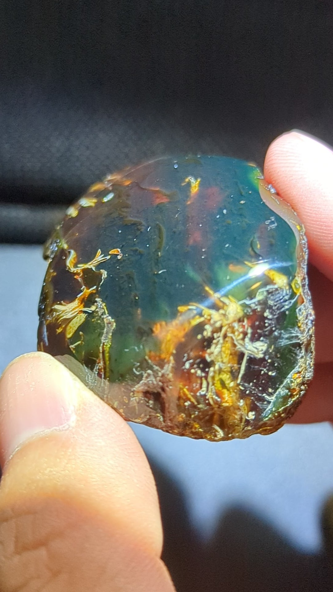 Rare Beautiful Genuine 20g Blue Amber – Natural Amber, Untreated