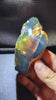 73G Natural Sumatran Blue Amber “Golden Storm Nebula” — Rare Polished Collector Specimen with Blue-Green Glow & Fiery Honey Inclusions