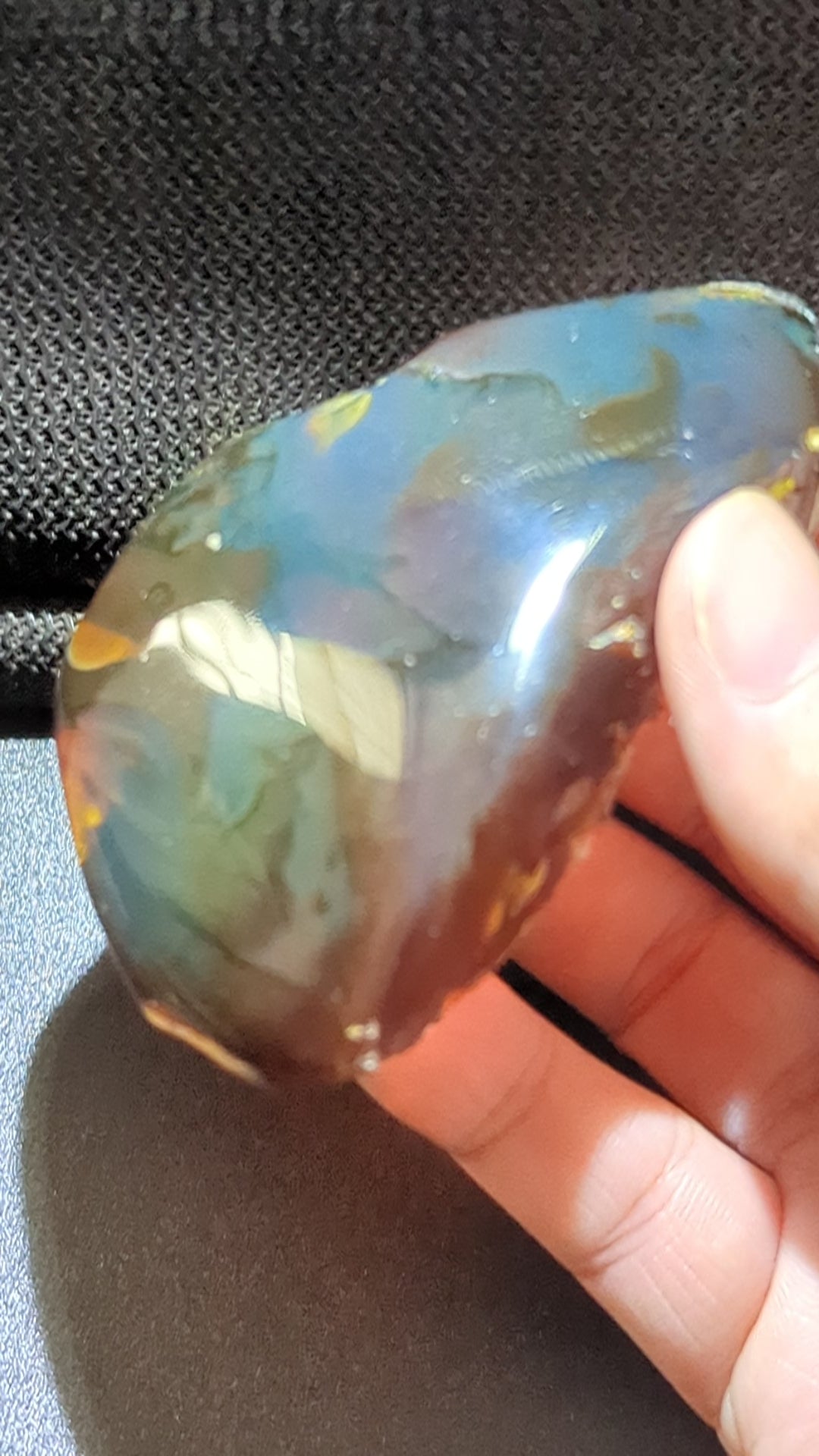 Rare Beautiful Genuine 51 G Blue Amber – Natural Amber, Untreated