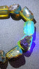 AAA Natural Sumatran Blue Amber Bracelet – Chunky Semi-Polished Honey Amber Beads, Rare Collector Jewellery