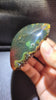 Natural Sumatran Blue Amber 45g Specimen – Emerald Forest Galaxy Pattern, UV Reactive Collector Amber with Golden Inclusions