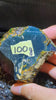 Rare Blue Amber Specimen (100 grams) - Large Natural Blue Amber with bark skin and beautiful inclusions