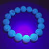 Authentic Blue Amber Bracelet - 15 mm beads (16 beads) - Reddish Brown Type