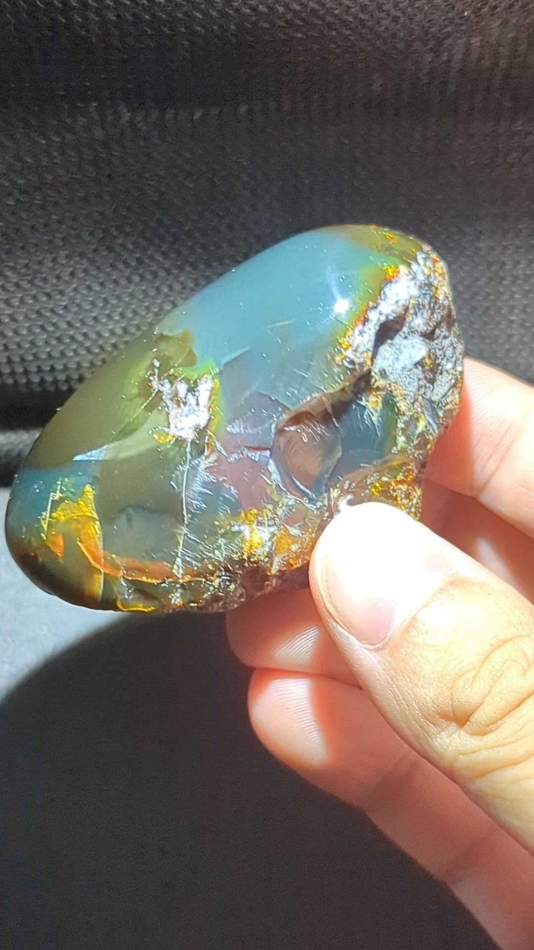 Rare Beautiful Genuine 35G Blue Amber – Natural Amber, Untreated
