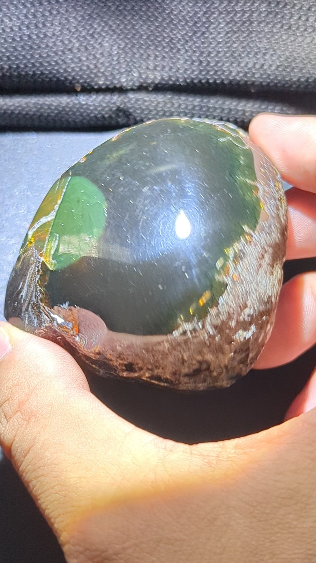 Polished Indonesian Blue Amber 70 g Specimen – Natural Rare Amber with Blue Glow
