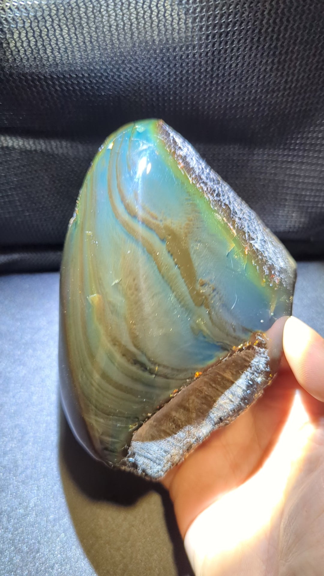 Rare Large Beautiful Genuine 195g Blue Amber – Natural Amber, Untreated