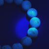 Authentic Blue Amber Bracelet - 15 mm beads (16 beads) - Reddish Brown Type