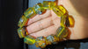 AAA Natural Sumatran Blue Amber Bracelet – Chunky Semi-Polished Honey Amber Beads, Rare Collector Jewellery