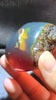 Natural Sumatran 45g  Blue Amber “Aurora Phoenix” — Polished Fire Nebula Collector Specimen with Rare Blue-Green Glow