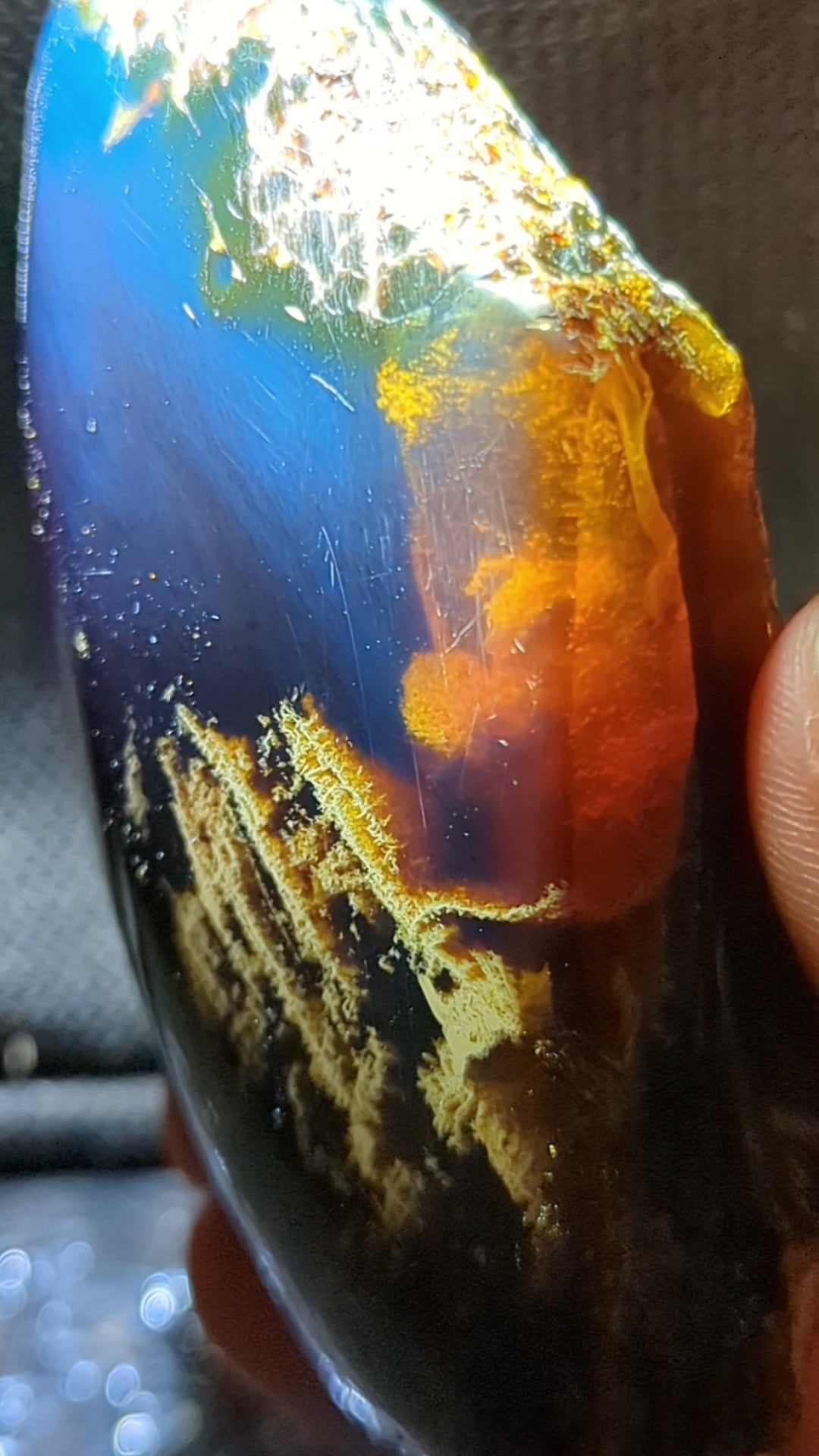 Rare Blue Amber Specimen (77 grams) - Natural Blue Amber - Natural Amber Stone