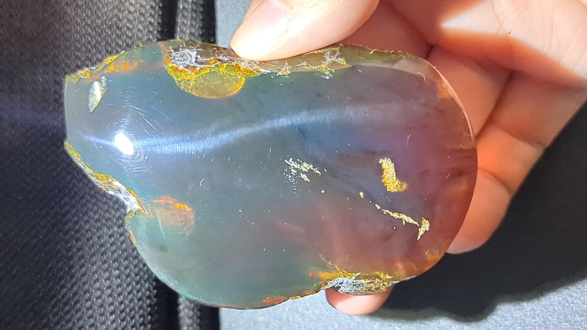 Rare Beautiful Genuine 48G Blue Amber – Natural Amber, Untreated
