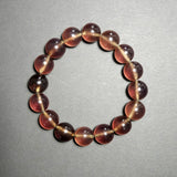 Authentic Blue Amber Bracelet - 15 mm beads (16 beads) - Reddish Brown Type