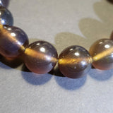 Authentic Blue Amber Bracelet - 15 mm beads (16 beads) - Reddish Brown Type