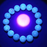 Authentic Blue Amber Bracelet - 15 mm beads (16 beads) - Reddish Brown Type