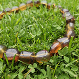 Authentic Blue Amber Necklace - 25 beads - Raw Skin Type