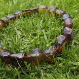 Authentic Blue Amber Necklace - 20 beads - Raw Skin Type