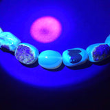 Authentic Blue Amber Necklace - 25 beads - Raw Skin Type